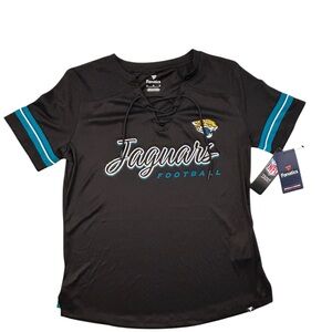 Fanatics NFL Jacksonville Jaguars Black LaceUp Women's Tee Football Jersey M NWT